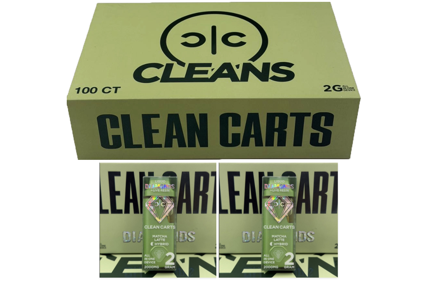Clean Carts Spring Green 2G Disposable Vape